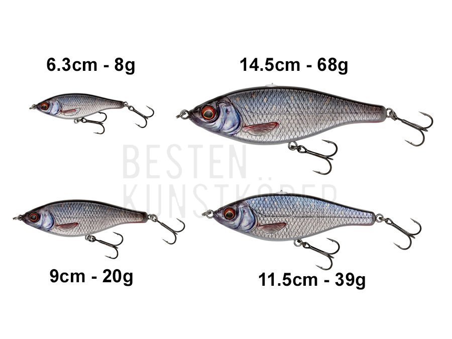 Savage Gear 3D Roach Jerkster PHP Farbe und Gewicht zur Auswahl Kunstköder 