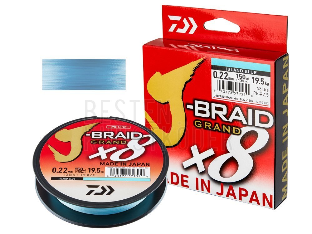 Geflochtene Schnüre Daiwa J-Braid Grand X8 - blue