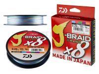 Geflochtene Schnur Daiwa Geflochtene Schnüre Daiwa J-Braid Grand X8 - multi-color 300m 0.10mm BESTEN KUNSTKODER Angelshop