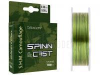 Monofile Schnüre Dragon S.H.M Camouflage Spinn & Cast 150m 0.20mm BESTEN KUNSTKODER Angelshop