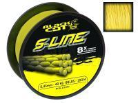 Geflechtschnur Black Cat S-Line Yellow 250m 0.42mm 45kg / 99lbs BESTEN KUNSTKODER Angelshop