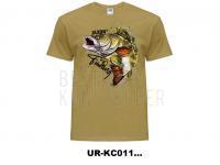 T-Shirt Jaxon Zander Beige - L BESTEN KUNSTKODER Angelshop