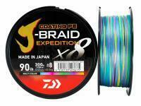 Geflechtschnur Daiwa J-Braid Expedition x8E Multi Color 300m - 0.28mm BESTEN KUNSTKODER Angelshop