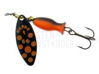 Spinner Mepps Aglia Long Heavy - Black/Orange Dots #1/8g BESTEN KUNSTKODER Angelshop