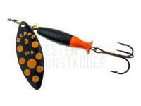 Spinner Mepps Aglia Long Heavy - Black/Orange Dots #3/24g BESTEN KUNSTKODER Angelshop