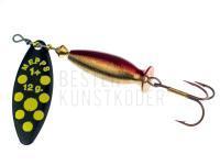 Spinner Mepps Aglia Long Heavy - Black/Yellow Dots #1+/12g BESTEN KUNSTKODER Angelshop