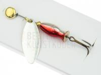 Spinner Mepps Aglia Long Heavy - Silver / Silver-Red #1/8g BESTEN KUNSTKODER Angelshop