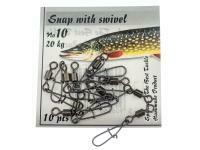 Swivel with interlock Size 10 BESTEN KUNSTKODER Angelshop