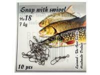 Swivel with interlock Size 18 BESTEN KUNSTKODER Angelshop