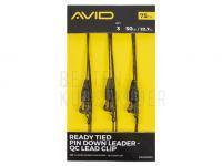 Avid Carp Ready Tied Pin Down Leader- Heli/Chod 75cm 50lb 3pcs