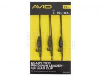 Avid Carp Ready Tied Pin Down Leader- QC Lead Clip 75cm 50lb 22.7kg 3pcs