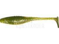 Gummifische Dragon Belly Fish Pro  6cm - Clear/Olive - Gold/Silver glitter BESTEN KUNSTKODER Angelshop