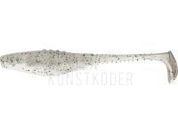 Gummifische Dragon Belly Fish Pro 7.5cm - White /Clear - Black glitter BESTEN KUNSTKODER Angelshop