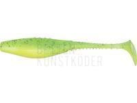 Gummifische Dragon Belly Fish Pro 8.5cm - Super Yellow/Chartreuse - Black/Blue glitter BESTEN KUNSTKODER Angelshop