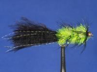 Fliege BH Crystal Bugger Black & Chartreuse  no. 8 BESTEN KUNSTKODER Angelshop