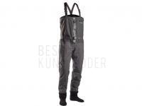 Wathosen Guideline HD Sonic Zip Wader Graphite/Charcoal - XXL BESTEN KUNSTKODER Angelshop