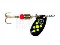 Spinner Mepps Black Fury Black / Chart dots - #1 | 3.50g BESTEN KUNSTKODER Angelshop