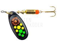 Spinner Mepps Black Fury Black / Colored / Firetiger Dots - #4 | 8.00g BESTEN KUNSTKODER Angelshop