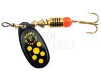 Spinner Mepps Black Fury Black / Yellow Dots - #2 | 4.50g BESTEN KUNSTKODER Angelshop