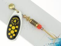 Spinner Mepps Black Fury Silver / Yellow Dots - #4 | 8.00g BESTEN KUNSTKODER Angelshop