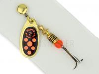 Spinner Mepps Black Fury Gold / Red Dots - #2 | 4.50g BESTEN KUNSTKODER Angelshop