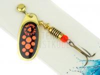 Spinner Mepps Black Fury Gold / Red Dots - #4 | 8.00g BESTEN KUNSTKODER Angelshop