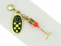 Spinner Mepps Black Fury Gold / Chart dots - #2 | 4.50g BESTEN KUNSTKODER Angelshop