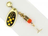 Spinner Mepps Black Fury Gold / Yellow Dots - #2 | 4.50g BESTEN KUNSTKODER Angelshop