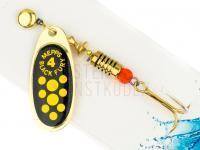 Spinner Mepps Black Fury Gold / Yellow Dots - #4 | 8.00g BESTEN KUNSTKODER Angelshop