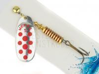 Spinner Mepps Comet Decorees #5 11g - Silver/Red Dots BESTEN KUNSTKODER Angelshop