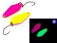 Forellen Blinker Nories Masukuroto Rooney 1.8g - #002 (Fluo-Yellow / Pink) BESTEN KUNSTKODER Angelshop