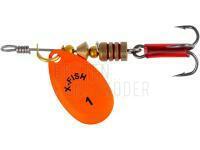 Blinker X-Fish Stark #1 2.5g - Nikel UV orange BESTEN KUNSTKODER Angelshop