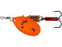 Blinker X-Fish Stark #2 4g - Nikel UV orange BESTEN KUNSTKODER Angelshop