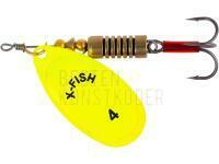 Blinker X-Fish Stark #4 9.5g - Nikel UV lime BESTEN KUNSTKODER Angelshop