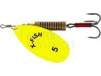 Blinker X-Fish Stark #5 14g - Nikel UV lime BESTEN KUNSTKODER Angelshop
