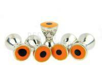 Brass dumbbell with eyes - orange with black pupil BESTEN KUNSTKODER Angelshop