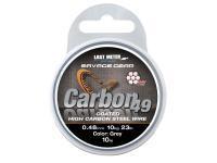 Savage Gear Carbon 49 Coated Grey 10m 0.48mm 24lbs/11kg BESTEN KUNSTKODER Angelshop