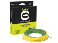 Fliegenschnüre Cortland Trout Boss Trout Series Floating | Green/Yellow | 100ft | WF8F