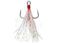 Mustad In-Line Triple Grip Feathered Red - #6 BESTEN KUNSTKODER Angelshop