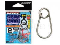 Snaps Decoy Split Snap SN-13 Silver - #2 | 30lb BESTEN KUNSTKODER Angelshop