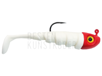 Gummifisch Delalande Toupti Shad 7cm 7g - 061 - Blanc tête Rouge BESTEN KUNSTKODER Angelshop