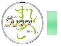 Geflochtene Schnüre Dragon Sugoi Superthin P.E. Braid Fluo Light Green 135m 0.061mm BESTEN KUNSTKODER Angelshop