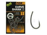Karpfenhaken FOX EDGES Curve Shank X Hook #1 BESTEN KUNSTKODER Angelshop
