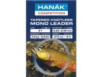 Tapered Knotless Mono Leader Clear 270 cm 9ft 0.22-0.56mm BESTEN KUNSTKODER Angelshop