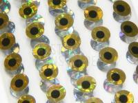 Wapsi Flat Stick On Eyes 1/8" holo gold BESTEN KUNSTKODER Angelshop
