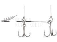 Dragon stingers with corkscrew for big soft baits 2 x no. 1/0 - 14kg 9cm BESTEN KUNSTKODER Angelshop