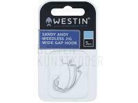 Westin Magic Minnow Weedless Jig Widegap Hook #2/0 Silver 5pcs BESTEN KUNSTKODER Angelshop