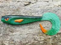 Gummifisch Great Fish Rocky Twister Slim 15cm - toxic green BESTEN KUNSTKODER Angelshop