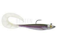 Gummifishe Delalande Zand Curly 12cm + jig head 14g - 143 - GREEN WAKA BESTEN KUNSTKODER Angelshop
