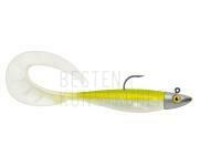 Gummifishe Delalande Zand Curly 12cm + jig head 14g - 389 - NATURAL YELLOW BESTEN KUNSTKODER Angelshop